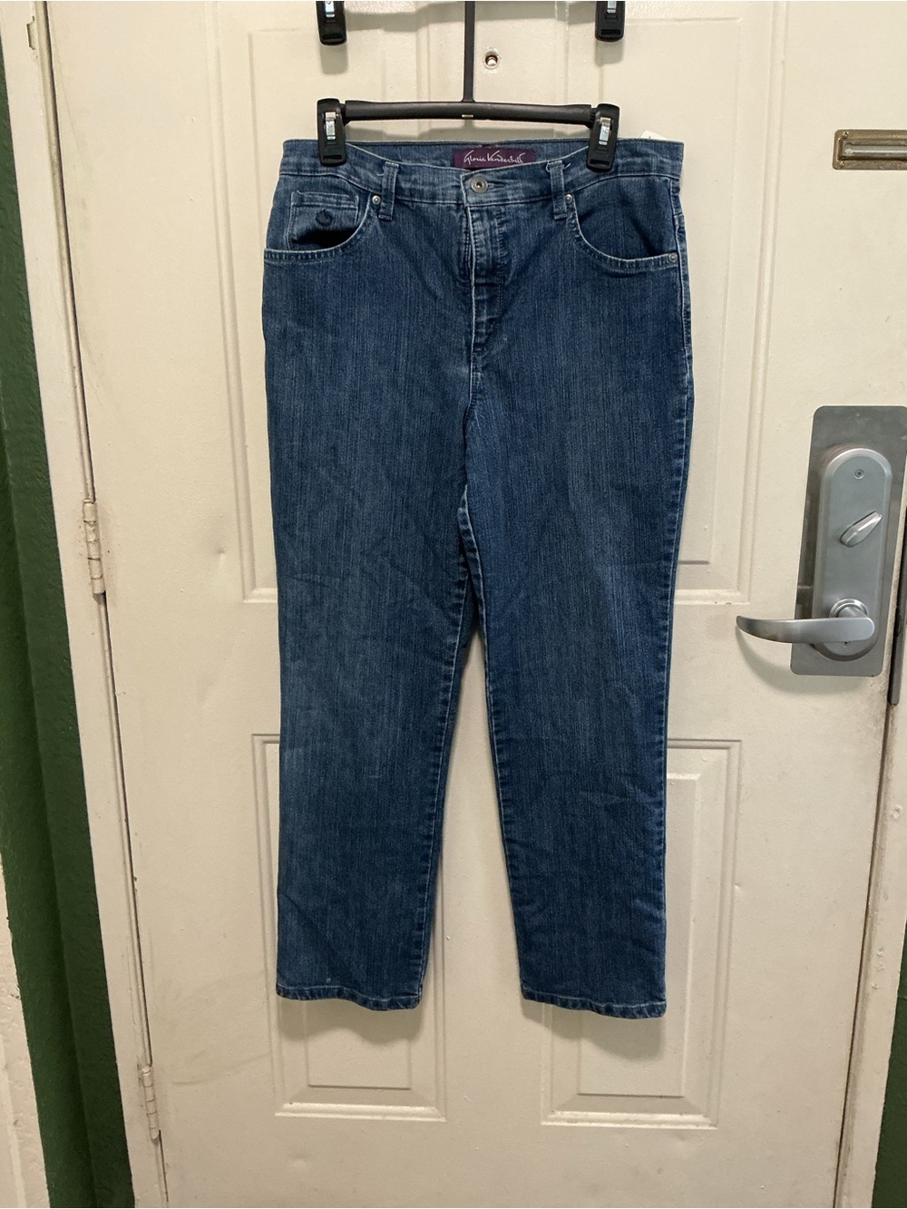 Gloria Vanderbilt Indigo Blue Denim Jeans with Purple Label